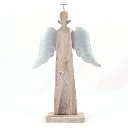 Fából készült angyal, magassága 24 cm - Dakls