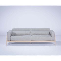Fawn Plus szürke háromszemélyes kanapé tölgyfából - Gazzda