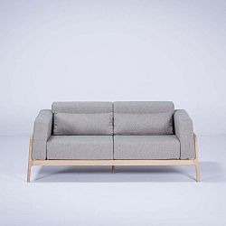 Fawn szürke kétszemélyes kanapé tölgyfából - Gazzda