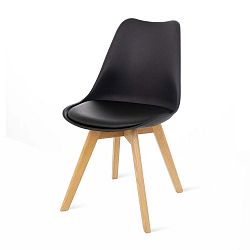 Fekete szék bükkfa lábakkal - loomi.design