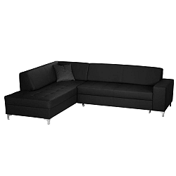 Fioravanti fekete kihúzható kanapé, bal oldalas - Florenzzi