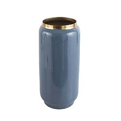 Flare kék váza aranyszínű részletekkel, magasság 27 cm - PT LIVING