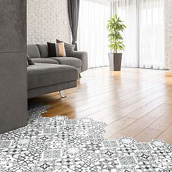 Floor Stickers Hexagons Francia 10 db-os padlómatrica szett, 40 x 90 cm - Ambiance