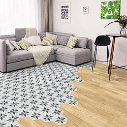 Floor Stickers Hexagons Perina 10 db-os padlómatrica szett, 40 x 90 cm - Ambiance