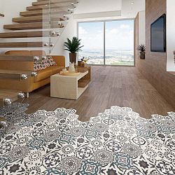 Floor Stickers Hexagons Solenna 10 db-os padlómatrica szett, 40 x 90 cm - Ambiance
