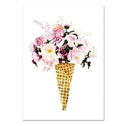 Flower Cone plakát, 29,7 x 42 cm - Leo La Douce