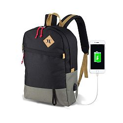 FREEDOM Smart Bag szürke-fekete hátizsák USB csatlakozóval - My Valice