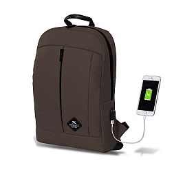 GALAXY Smart Bag sötétbarna hátizsák USB csatlakozóval - My Valice