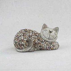 Garden Deco Cat With Stones kerti dekoráció, magasság 18 cm - Dakls