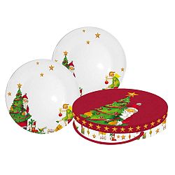 Gifts Are Coming 2 részes porcelán tányérkészlet karácsonyi motívummal, díszdobozban - PPD