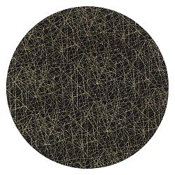 Golden fekete műanyag tányér, ⌀ 33 cm - InArt
