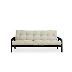 Grab Black/Beige fekete variálható kinyitható kanapé bézs futonnal - Karup