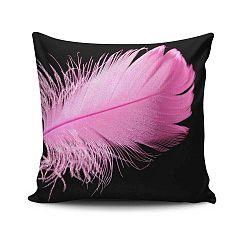 Gravel Pink Feather párna töltőanyaggal, 42 x 42 cm