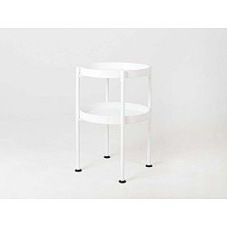 Hanna fehér többszintes rakodóasztal, ⌀ 40 cm - Custom Form