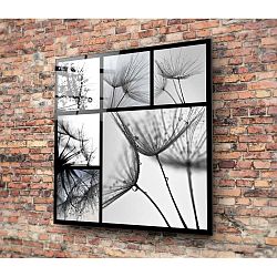 Harmo fekete-fehér üvegezett kép, 30 x 30 cm - Insigne