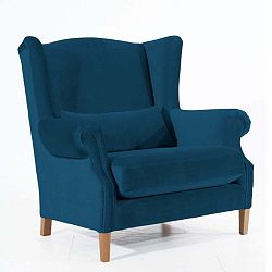 Harvey Velvet petróleum kék füles fotel - Max Winzer