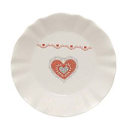 Heart kerámia tányér, ø 21 cm - Kasanova