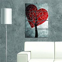 Heart Tree többrészes falikép, 34 x 55 cm