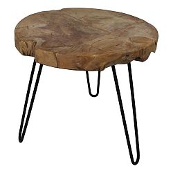 Helen kisasztal teakfa asztallappal, Ø 55 cm - HSM collection