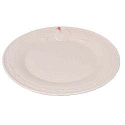 Hen fehér kerámia tányér, ⌀ 25 cm