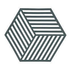 Hexagon szürkészöld szilikon edényalátét - Zone