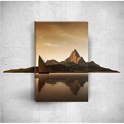 Hills With Boat 3D fali kép, 40 x 60 cm - Mosticx