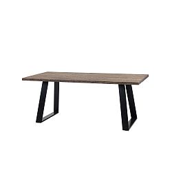 Hofer étkezőasztal tölgyfa asztallappal, 180 x 90 cm - Custom Form