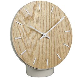Hygge fából készült asztali óra kerámia talpazattal - Le Studio
