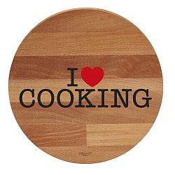 I Love Cooking bükkfa tálalódeszka/vágódeszka, ø 30 cm - Bisetti