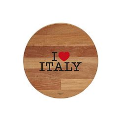 I Love Italy bükkfa tálalódeszka/vágódeszka, ø 30 cm - Bisetti
