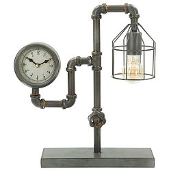 Industry Clock asztali lámpa órával, 38,5 x 43,2 cm - Mauro Ferretti