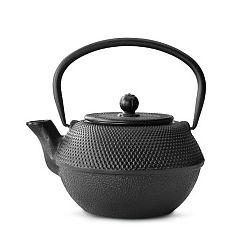 Jang fekete öntöttvas teáskanna szűrővel szálas teához, 1,2 l - Bredemeijer