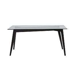 Janis étkezőasztal fekete lábakkal, 160 x 90 cm - Marckeric