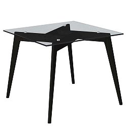 Janis szögletes étkezőasztal fekete lábakkal, 90 x 90 cm - Marckeric