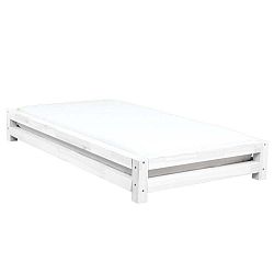 JAPA fehér lucfenyő egyszemélyes ágy, 190 x 120 cm - Benlemi