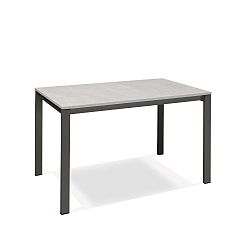 Jian sötétszürke bővíthető étkezőasztal fehér asztallappal - Design Twist