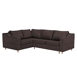 Jonquille sötétbarna négyszemélyes kinyitható kanapé, bal oldali kivitel - Mazzini Sofas