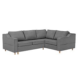 Jonquille szürke négyszemélyes kinyitható kanapé, jobb oldali - Mazzini Sofas