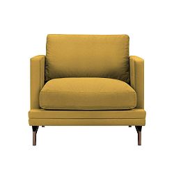 Jupiter sárga fotel, aranyszínű lábakkal - Windsor & Co Sofas