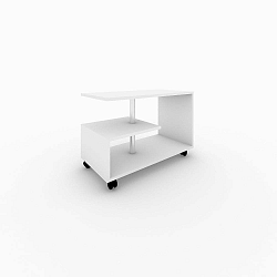 Karanfil fehér, mozgatható dohányzóasztal