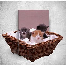 Kittens 3D fali kép, 40 x 60 cm - Mosticx