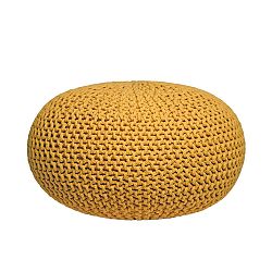 Knitted XL sárga kötött puff - LABEL51