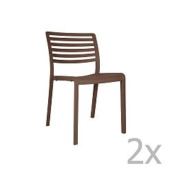 Lama csokoládébarna kerti szék, 2 darab - Resol
