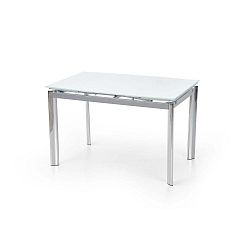 Lambert fehér színű kinyitható étkezőasztal, hossza 120-180 cm - Halmar