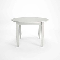 Lass fehér kinyitható bükkfa étkezőasztal, Ø 110 x 75 cm - Artemob