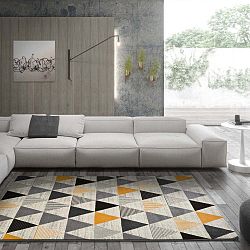 Leo Triangles szürke szőnyeg, 80 x 150 cm - Universal