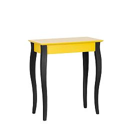 Lilo sárga kisasztal fekete lábakkal, 65 cm széles - Ragaba