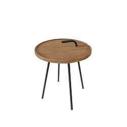 Lindo dohányzóasztal teakfa asztallappal, ⌀ 42 cm - Miloo Home