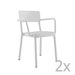 Lisboa fehér kerti fotel, 2 darab - Resol
