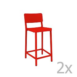 Lisboa Simple piros bárszék, magasság 92,2 cm, 2 darab - Resol